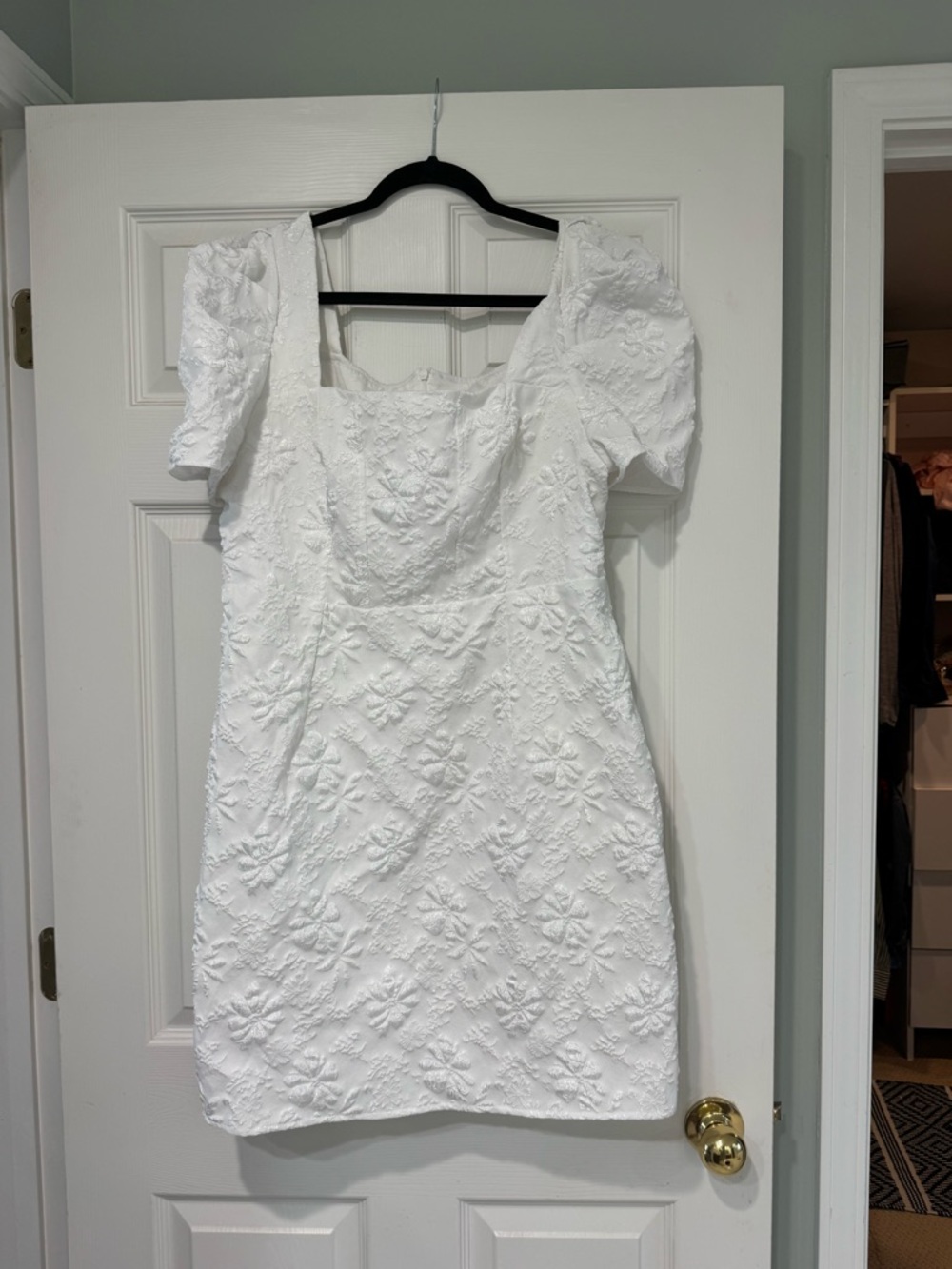 White Embroidered Midi Dress